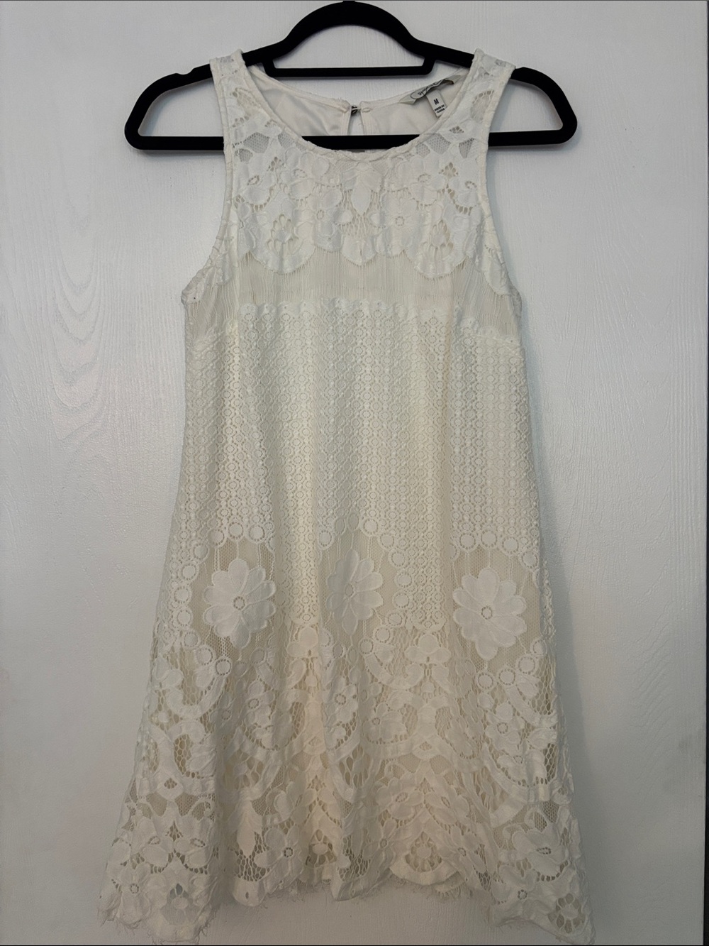 Speechless Cream Lace Mini Dress